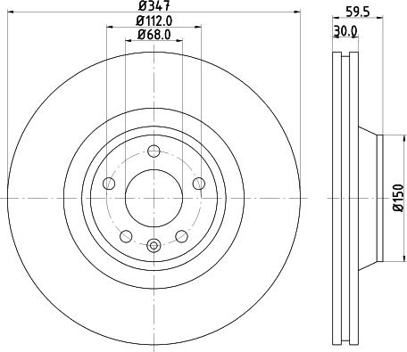 HELLA 8DD 355 111-161 - Kočioni disk www.molydon.hr