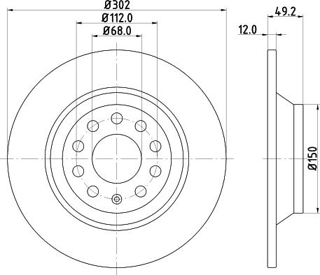 HELLA 8DD 355 111-181 - Kočioni disk www.molydon.hr