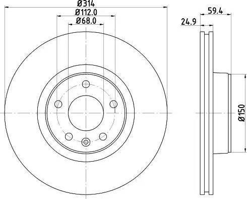 HELLA 8DD 355 121-141 - Kočioni disk www.molydon.hr