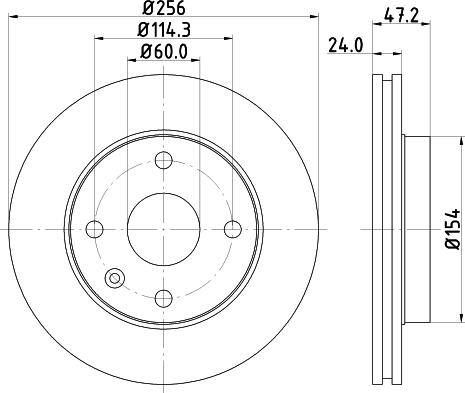 HELLA 8DD 355 111-351 - Kočioni disk www.molydon.hr