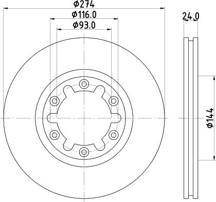 HELLA 8DD 355 111-741 - Kočioni disk www.molydon.hr