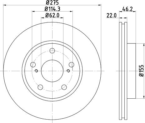 HELLA 8DD 355 118-961 - Kočioni disk www.molydon.hr