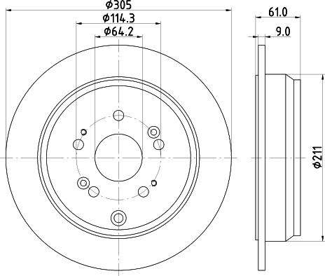 HELLA 8DD 355 118-901 - Kočioni disk www.molydon.hr