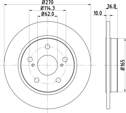 HELLA 8DD 355 118-971 - Kočioni disk www.molydon.hr