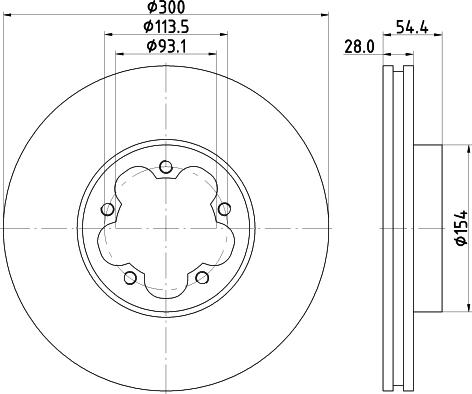 HELLA 8DD 355 118-421 - Kočioni disk www.molydon.hr