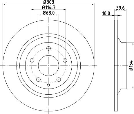 HELLA 8DD 355 118-541 - Kočioni disk www.molydon.hr