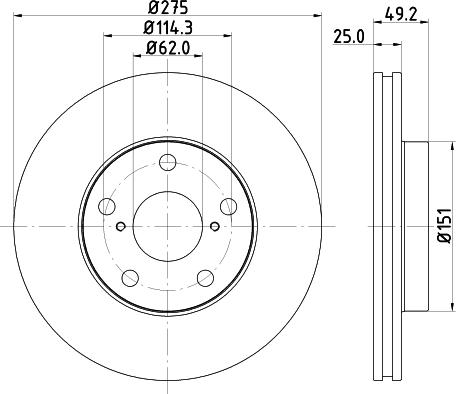 HELLA 8DD 355 118-691 - Kočioni disk www.molydon.hr