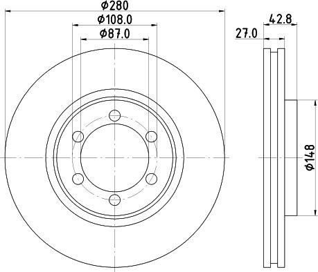 HELLA 8DD 355 118-681 - Kočioni disk www.molydon.hr