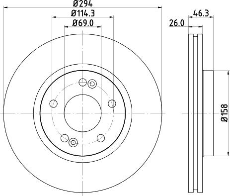 HELLA 8DD 355 118-671 - Kočioni disk www.molydon.hr