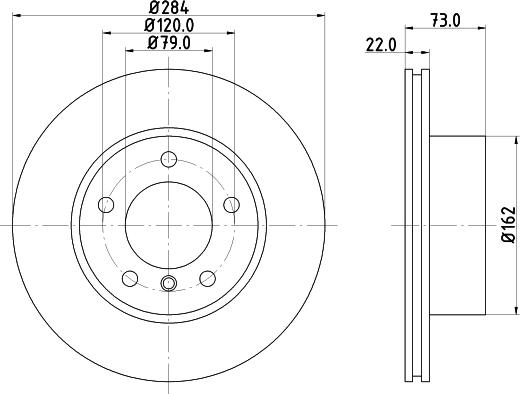 HELLA 8DD 355 118-031 - Kočioni disk www.molydon.hr