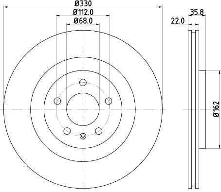 HELLA 8DD 355 118-021 - Kočioni disk www.molydon.hr