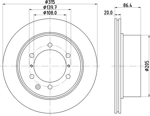 HELLA 8DD 355 118-141 - Kočioni disk www.molydon.hr