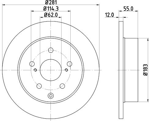 HELLA 8DD 355 118-881 - Kočioni disk www.molydon.hr