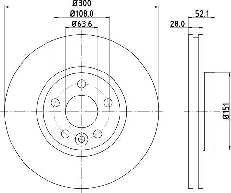 HELLA 8DD 355 118-831 - Kočioni disk www.molydon.hr