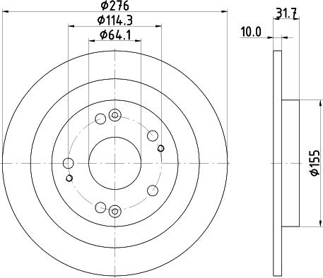 HELLA 8DD 355 118-351 - Kočioni disk www.molydon.hr