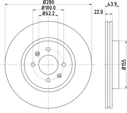 HELLA 8DD 355 118-251 - Kočioni disk www.molydon.hr