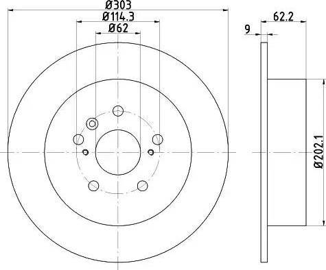 HELLA 8DD 355 112-401 - Kočioni disk www.molydon.hr