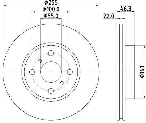 HELLA 8DD 355 113-581 - Kočioni disk www.molydon.hr