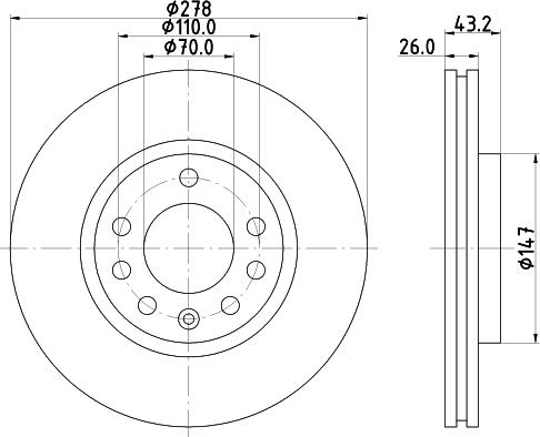 HELLA 8DD 355 113-611 - Kočioni disk www.molydon.hr