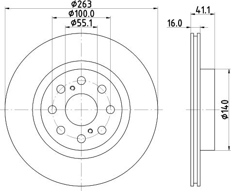 HELLA 8DD 355 113-081 - Kočioni disk www.molydon.hr