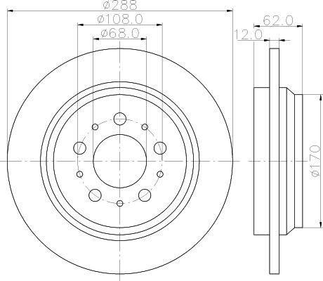 HELLA 8DD 355 113-022 - Kočioni disk www.molydon.hr