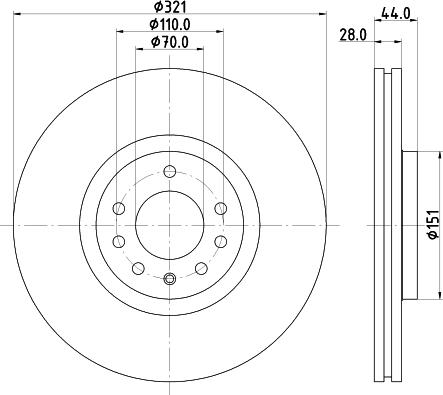 HELLA 8DD 355 113-101 - Kočioni disk www.molydon.hr