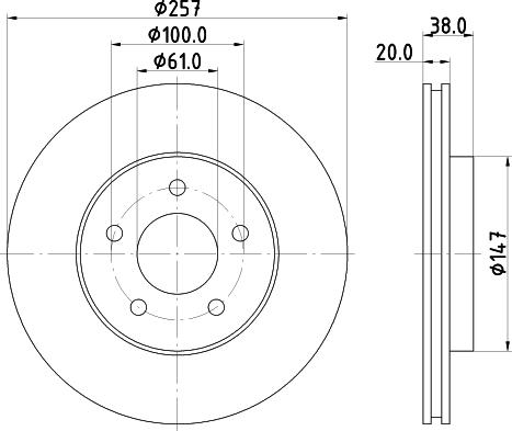 HELLA 8DD 355 113-351 - Kočioni disk www.molydon.hr