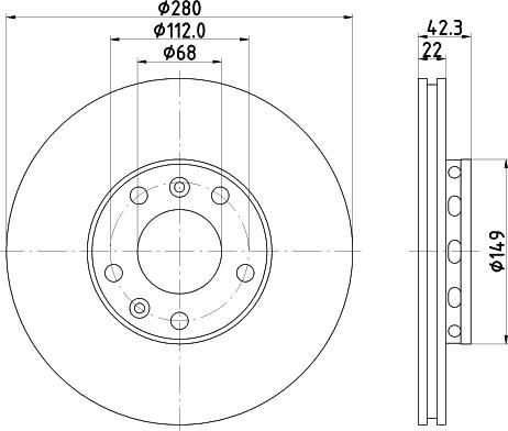 HELLA 8DD 355 113-321 - Kočioni disk www.molydon.hr