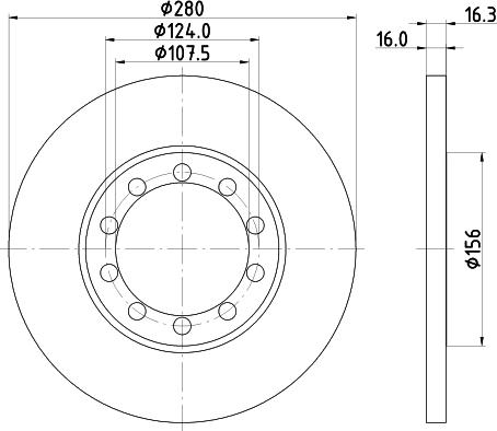 HELLA 8DD 355 113-291 - Kočioni disk www.molydon.hr