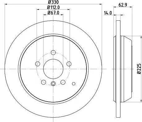 HELLA 8DD 355 122-061 - Kočioni disk www.molydon.hr