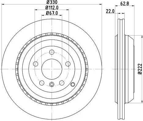 HELLA 8DD 355 121-721 - Kočioni disk www.molydon.hr