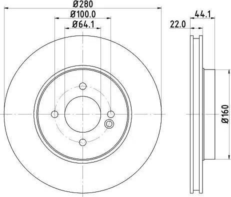 HELLA 8DD 355 121-821 - Kočioni disk www.molydon.hr