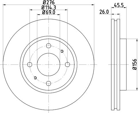 HELLA 8DD 355 133-951 - Kočioni disk www.molydon.hr