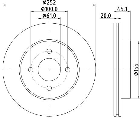 HELLA 8DD 355 112-961 - Kočioni disk www.molydon.hr