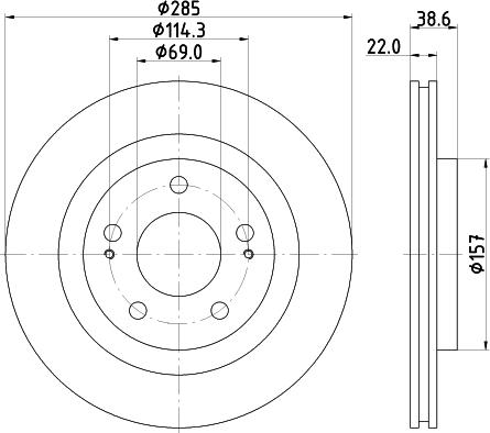 HELLA 8DD 355 112-931 - Kočioni disk www.molydon.hr