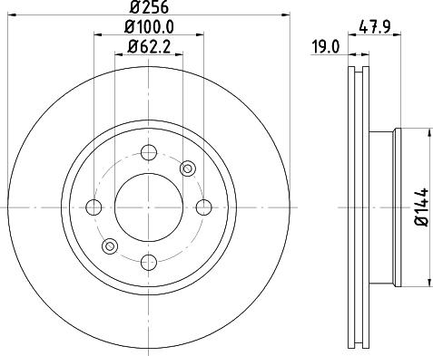 HELLA 8DD 355 112-471 - Kočioni disk www.molydon.hr