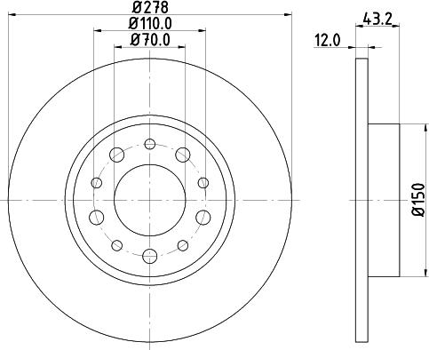 HELLA 8DD 355 112-541 - Kočioni disk www.molydon.hr