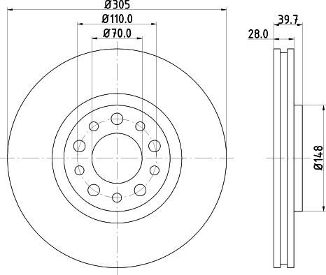 HELLA 8DD 355 112-511 - Kočioni disk www.molydon.hr