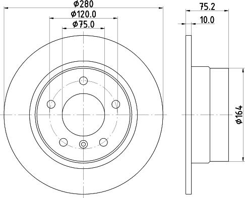 HELLA 8DD 355 112-642 - Kočioni disk www.molydon.hr