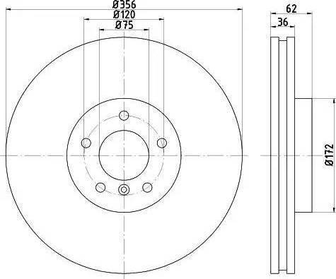 HELLA 8DD 355 112-681 - Kočioni disk www.molydon.hr