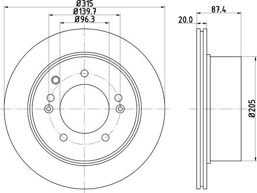 HELLA 8DD 355 112-821 - Kočioni disk www.molydon.hr