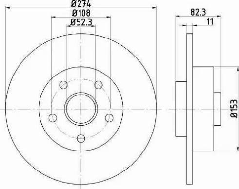 HELLA 8DD 355 112-351 - Kočioni disk www.molydon.hr