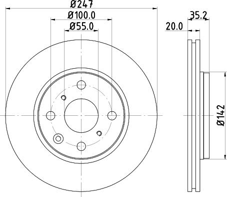 HELLA 8DD 355 112-311 - Kočioni disk www.molydon.hr