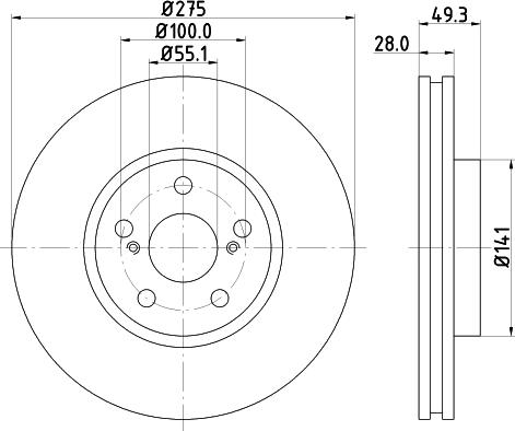 HELLA 8DD 355 112-331 - Kočioni disk www.molydon.hr