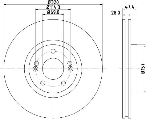 HELLA 8DD 355 117-971 - Kočioni disk www.molydon.hr