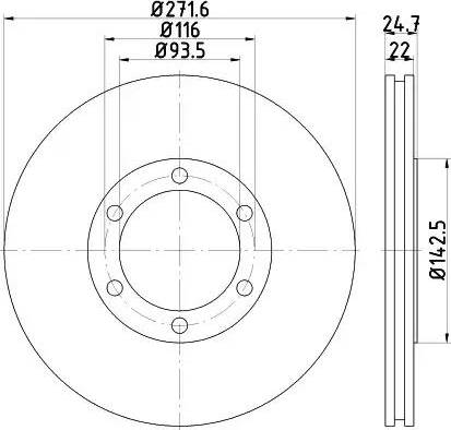 HELLA 8DD 355 117-661 - Kočioni disk www.molydon.hr