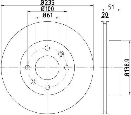 HELLA 8DD 355 117-681 - Kočioni disk www.molydon.hr