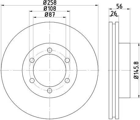 HELLA 8DD 355 117-041 - Kočioni disk www.molydon.hr