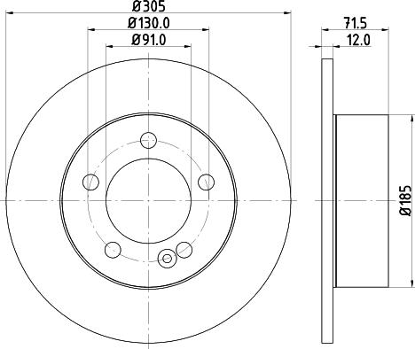 HELLA 8DD 355 117-141 - Kočioni disk www.molydon.hr