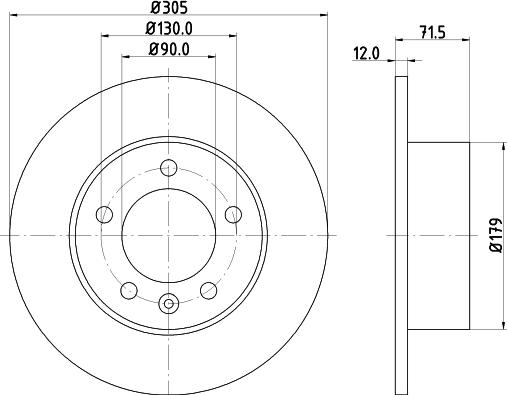 HELLA 8DD 355 117-131 - Kočioni disk www.molydon.hr